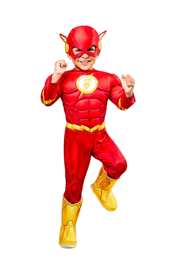 DC Comics The Flash Muscle Chest Costume for Toddlers by Rubies, Boys 2T