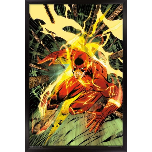DC Comics - The Flash - Spears Wall Poster, 14.725" x 22.375", Framed