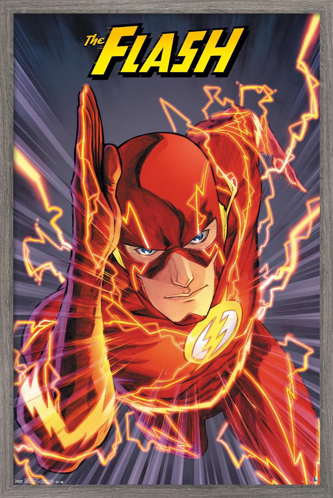 DC Comics - The Flash - Speed Wall Poster, 14.725" x 22.375", Framed