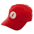 thumbnail image 1 of DC Comics The Flash Suede Adjustable Dad Hat w/Leather Patch, 1 of 2