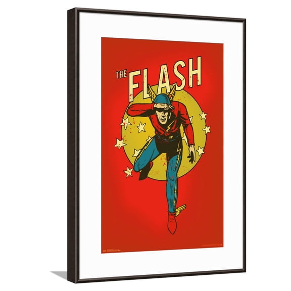DC Comics The Flash - Vintage Canvas Wall Poster, 14.725" x 22.375"