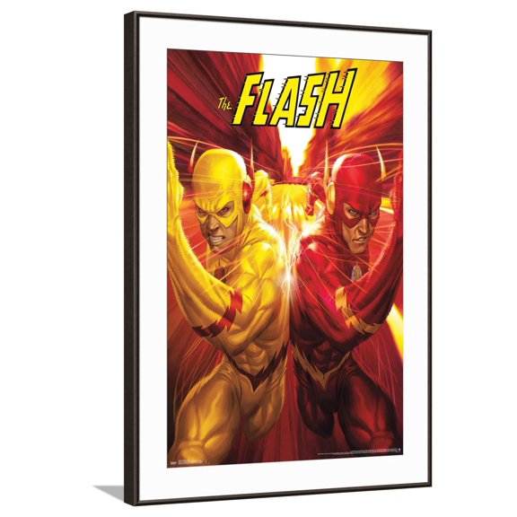DC Comics The Flash and The Reverse Flash - Race Canvas Wall Poster, 22.375" x 34"