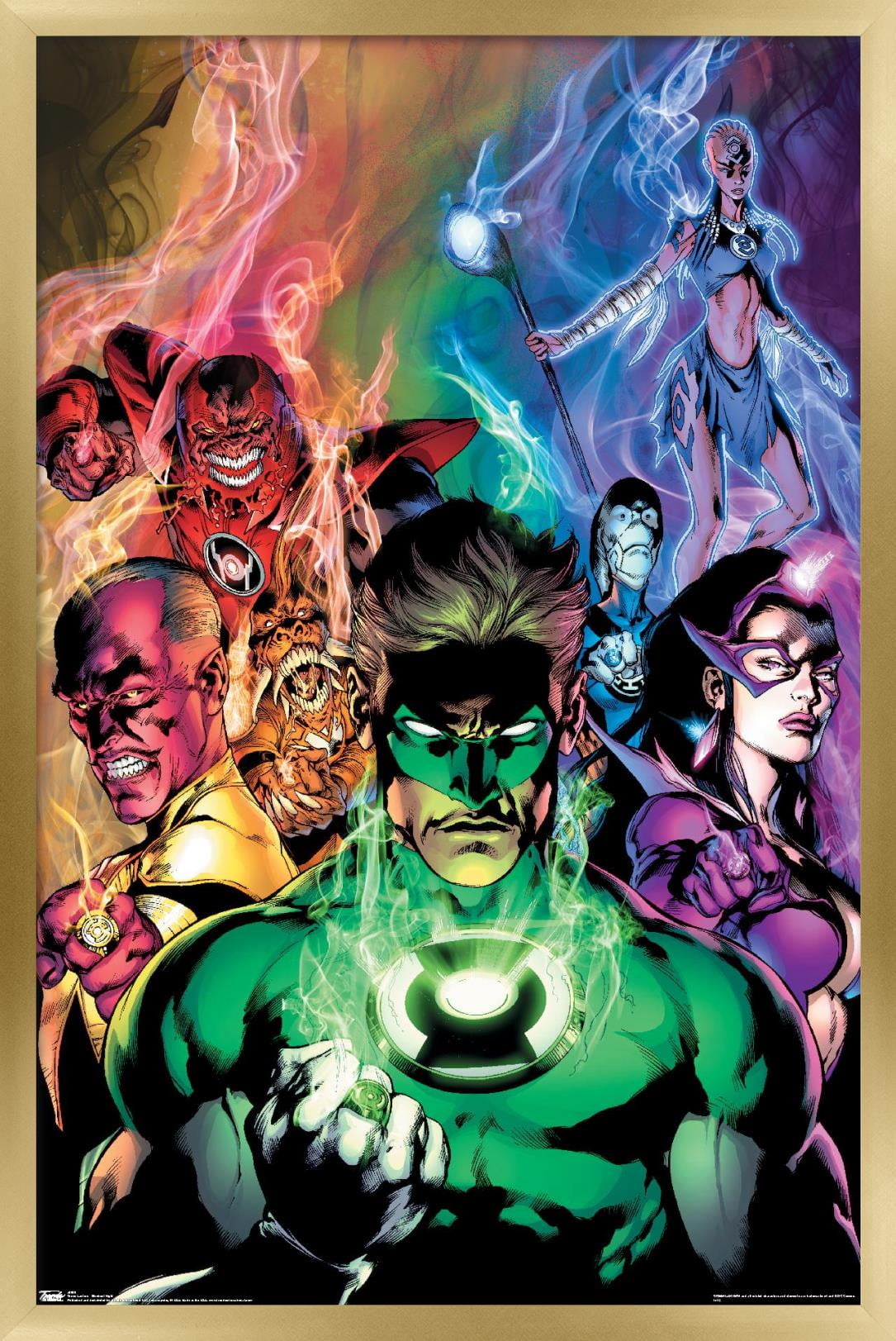 DC Comics - The Green Lantern - Blackest Night Wall Poster, 14.725" x 22.375", Framed