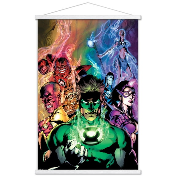 DC Comics - The Green Lantern - Blackest Night Wall Poster with Wooden Magnetic Frame, 22.375" x 34"
