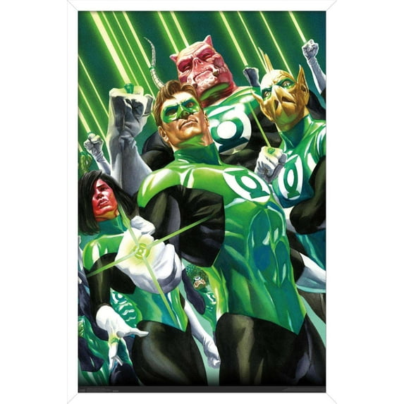 DC Comics - The Green Lantern Corps - Portrait Wall Poster, 14.725" x 22.375", Framed
