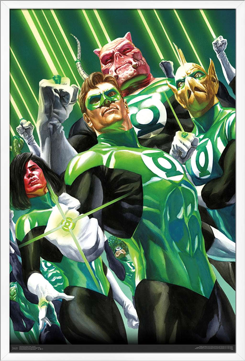 DC Comics - The Green Lantern Corps - Portrait Wall Poster, 22.375" x 34", Framed