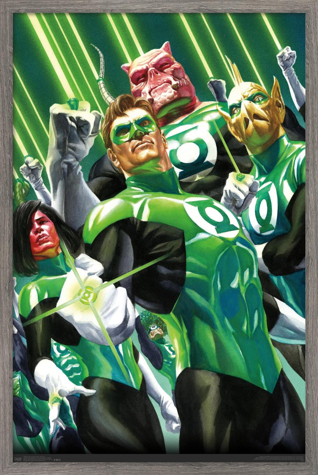 DC Comics - The Green Lantern Corps - Portrait Wall Poster, 22.375" x 34", Framed