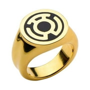 Green Lantern Stainless Steel IP Gold Plated Sinestro Corps Ring-Size 8