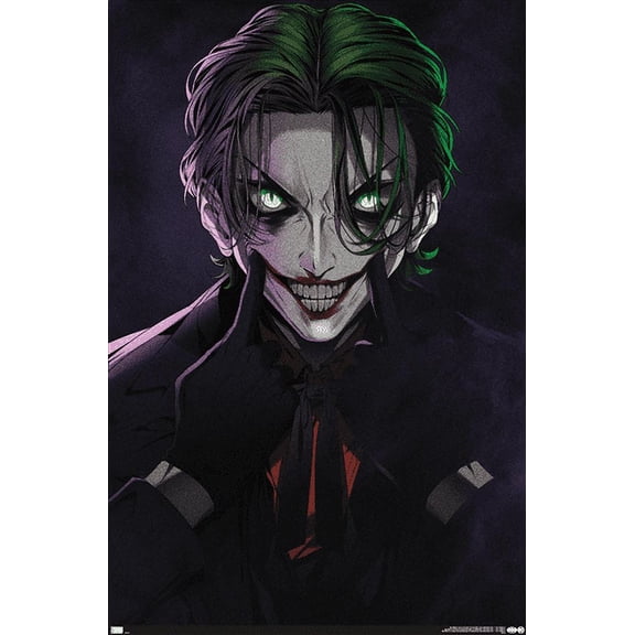 DC Comics - The Joker Anime - Smile Wall Poster, 14.725" x 22.375"