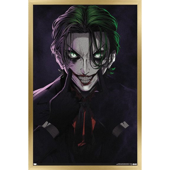 DC Comics - The Joker Anime - Smile Wall Poster, 22.375" x 34", Framed