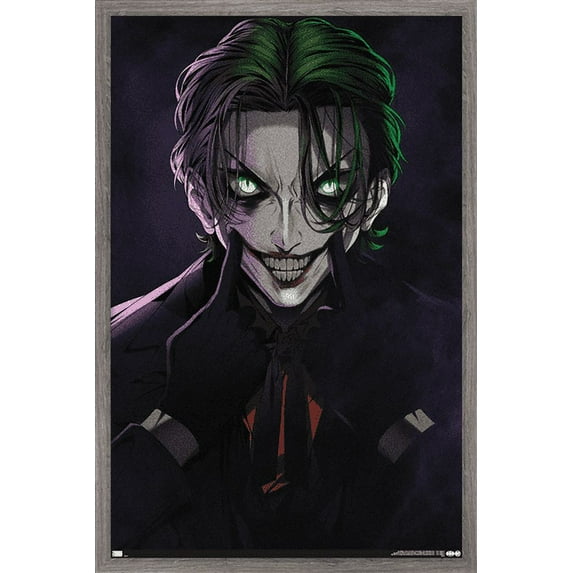 DC Comics - The Joker Anime - Smile Wall Poster, 22.375" x 34", Framed