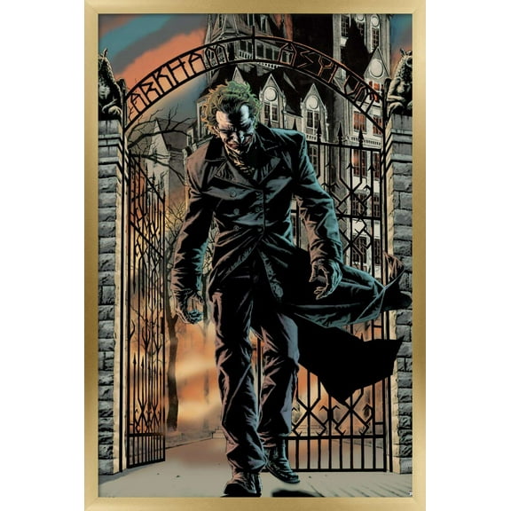DC Comics - The Joker - Arkham Asylum Wall Poster, 14.725" x 22.375", Framed