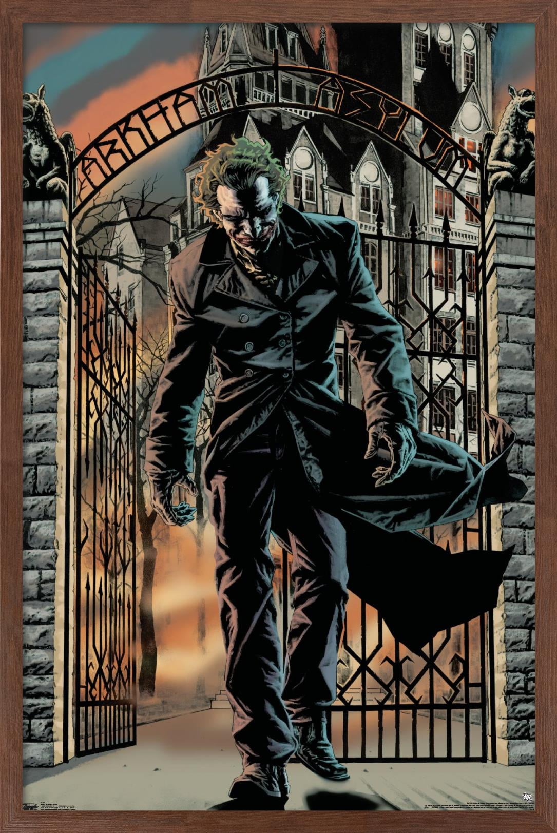 DC Comics - The Joker - Arkham Asylum Wall Poster, 14.725" x 22.375", Framed