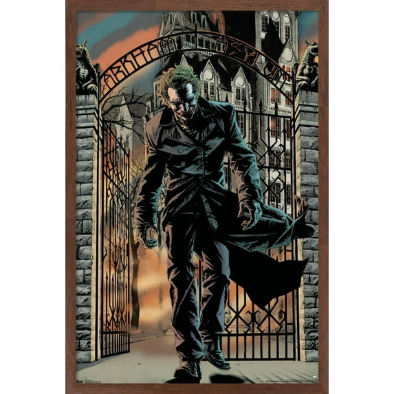 DC Comics - The Joker - Arkham Asylum Wall Poster, 14.725" x 22.375", Framed