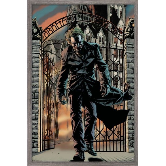 DC Comics - The Joker - Arkham Asylum Wall Poster, 22.375" x 34", Framed