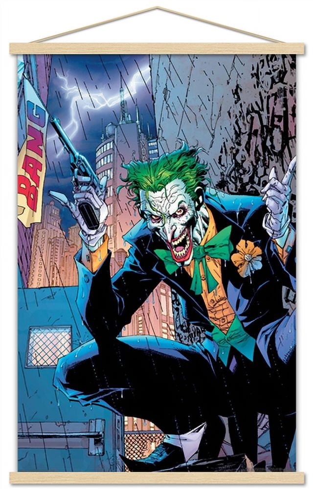 DC Comics - The Joker - Bang Wall Poster with Wooden Magnetic