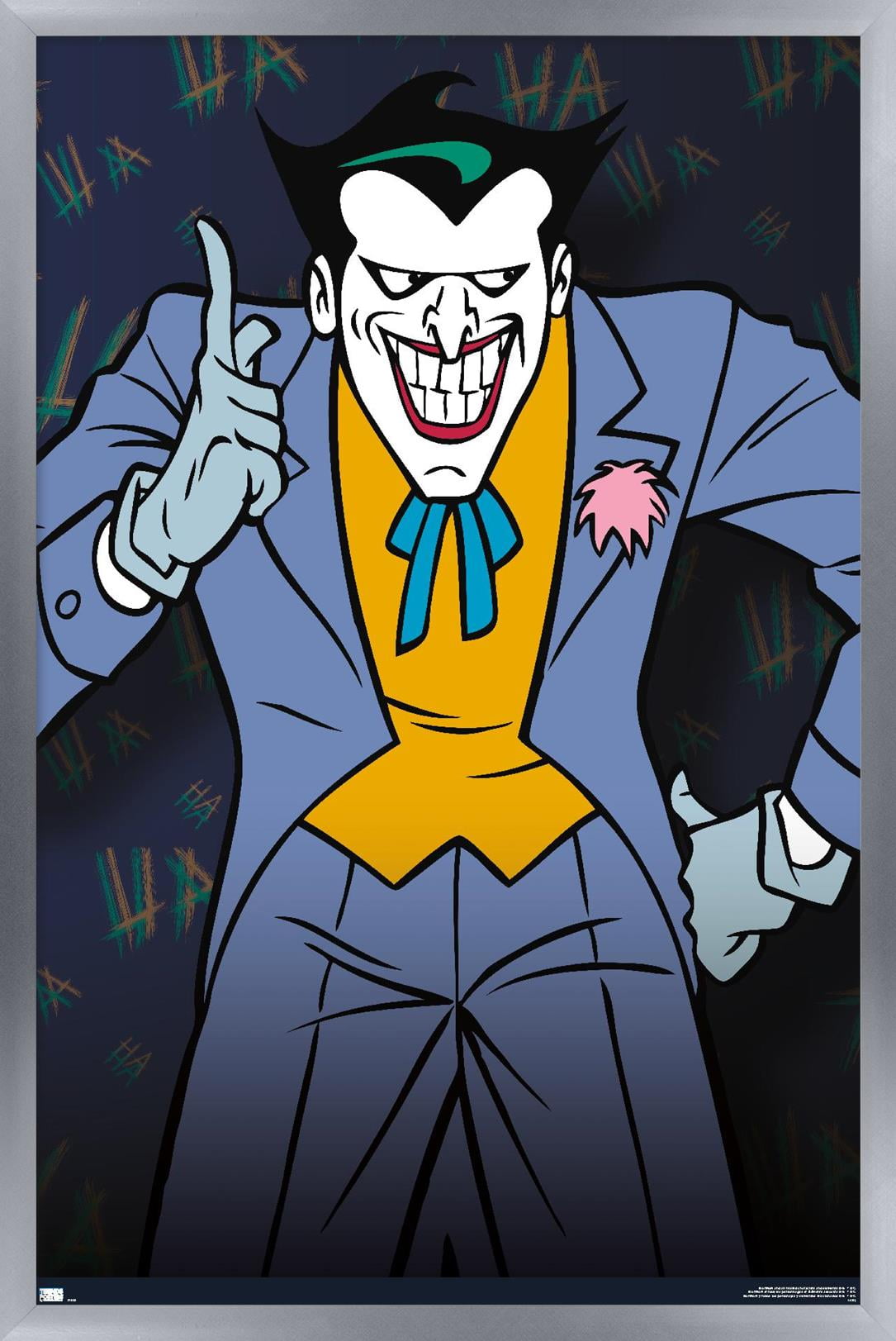 DC Comics The Joker Batman The Animated Series Wall Poster, 14.725" x 22.375" Framed