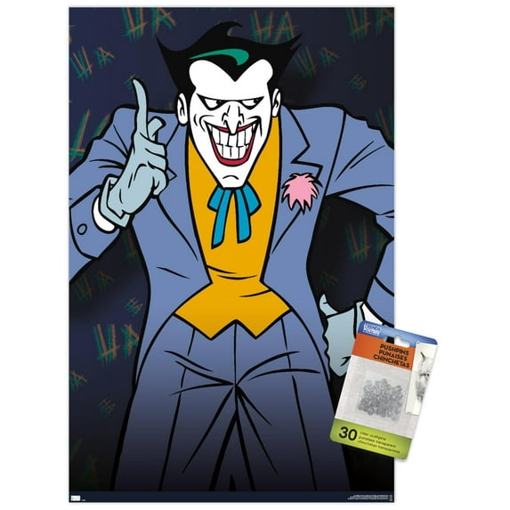 DC Comics - The Joker - Batman: The Animated Series Wall Poster with Push Pins, 14.725" x 22.375"