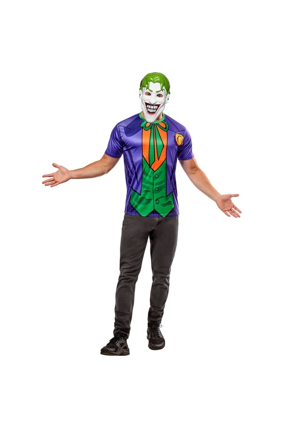 DC Comics The Joker Ben Cooper Costume Set for Adults by Rubies, Men's One Size