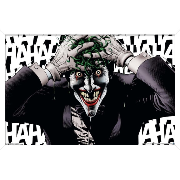 DC Comics - The Joker - Crazy Wall Poster, 14.725" x 22.375", Framed