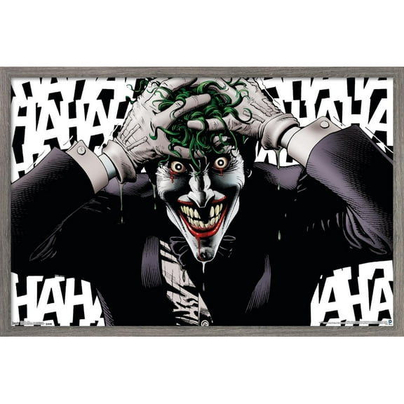 DC Comics - The Joker - Crazy Wall Poster, 22.375" x 34", Framed