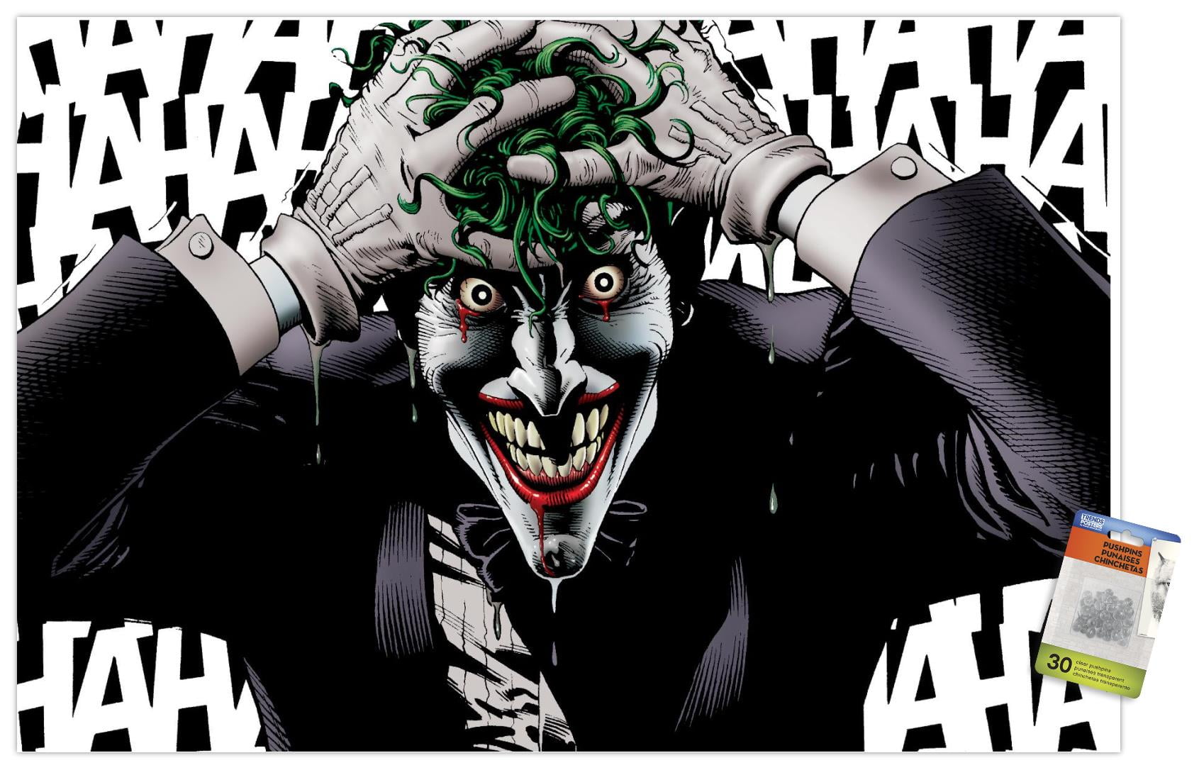 【D・JOKER】ページ　　リクエスト商品のため DC Comics - The Joker - Crazy Wall Poster with Push Pins, 22.375