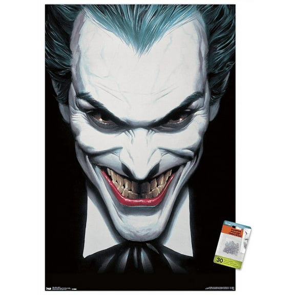 DC Comics - The Joker - Portrait Wall Poster with Push Pins, 22.375" x 34"