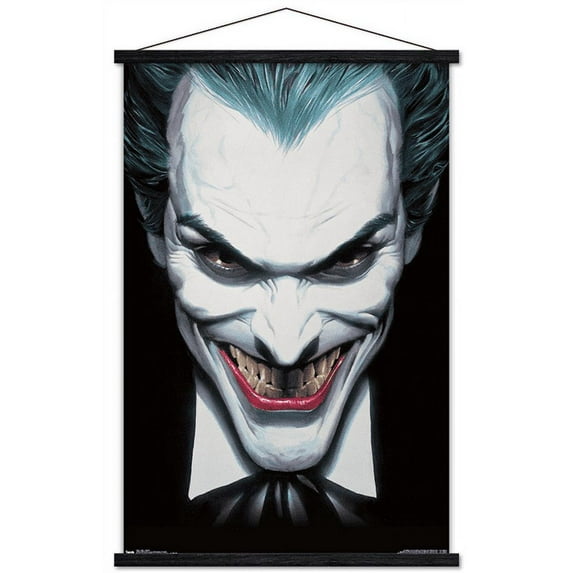 DC Comics - The Joker - Portrait Wall Poster with Wooden Magnetic Frame, 22.375" x 34"
