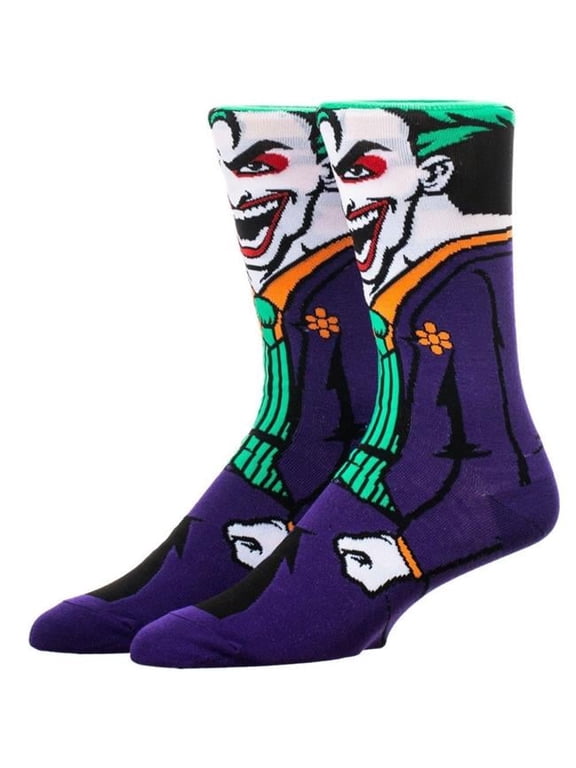 DC Comics The Joker: Rebirth 360-Degree Graphic Print Crew Socks for Men