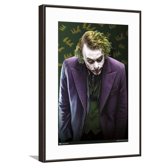 DC Comics The Joker - The Dark Knight Canvas Wall Poster, 14.725" x 22.375"