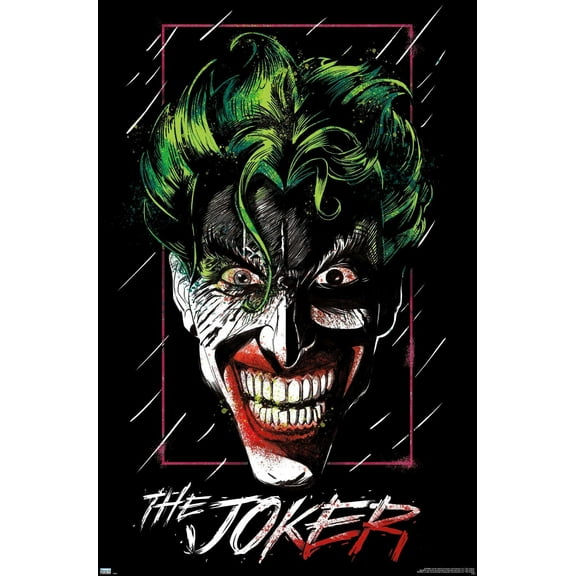 DC Comics - The Joker - Up Close Wall Poster, 22.375" x 34"