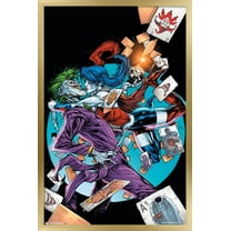 DC Comics - The Joker and Harley Quinn - Love Hurts Wall Poster, 22.375" x 34", Framed