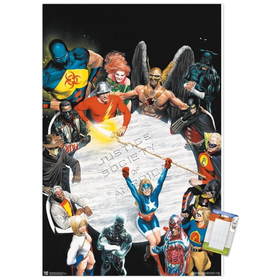 DC Comics - The Justice Society of America - Table Meeting Wall Poster, 22.375" x 34"