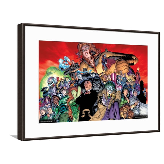 DC Comics The Legion of Doom - Villains Canvas Wall Poster, 14.725" x 22.375"