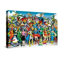 DC Comics The Lineup Canvas Wall Poster, 14.725" x 22.375"