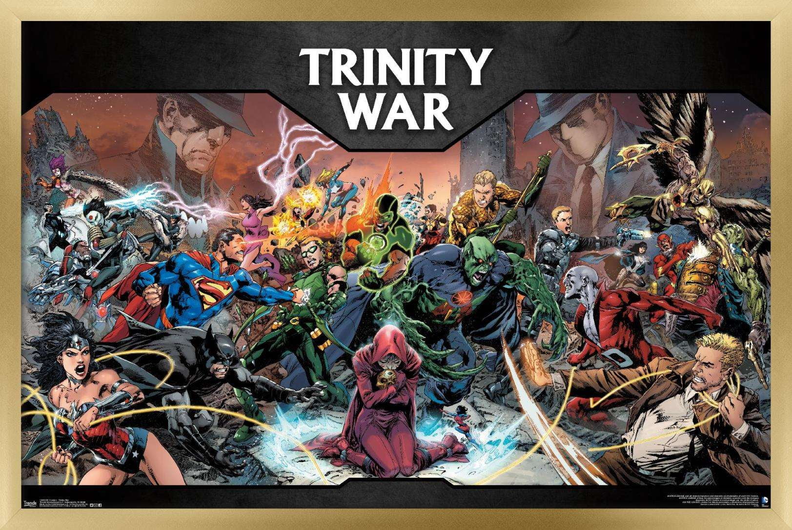 DC Comics - The Trinity War Wall Poster, 22.375" x 34", Framed