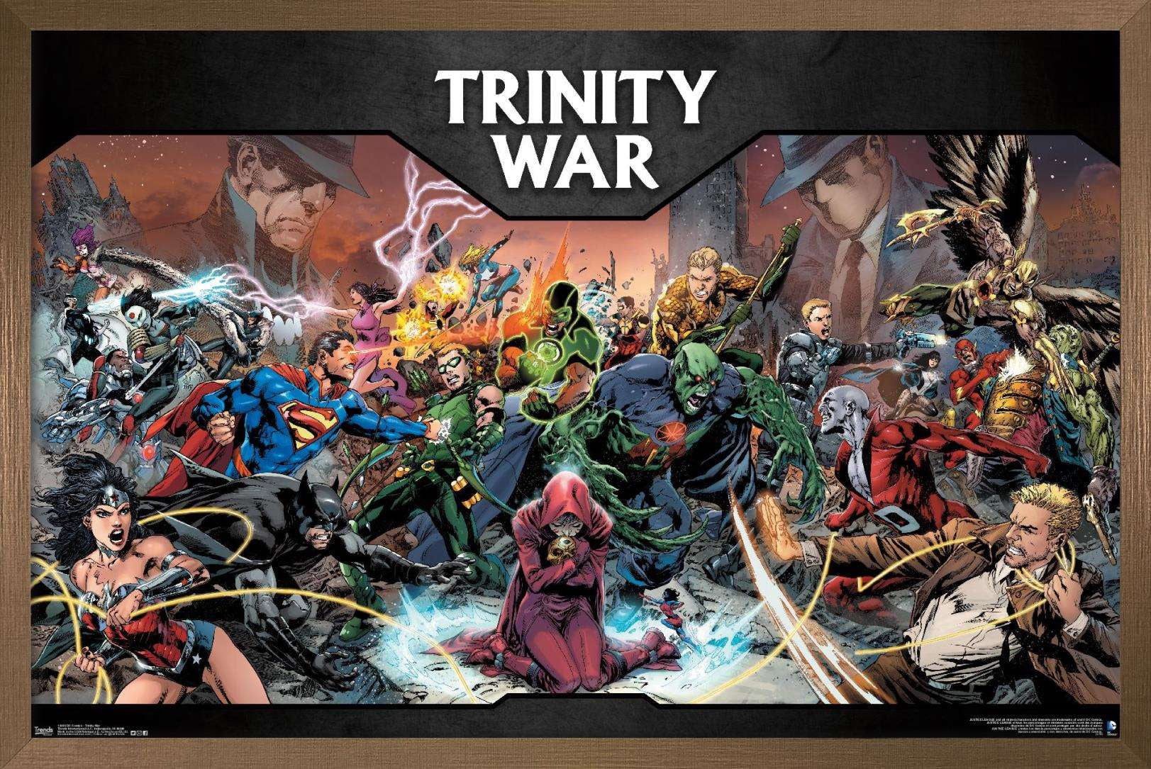 DC Comics - The Trinity War Wall Poster, 22.375" x 34", Framed
