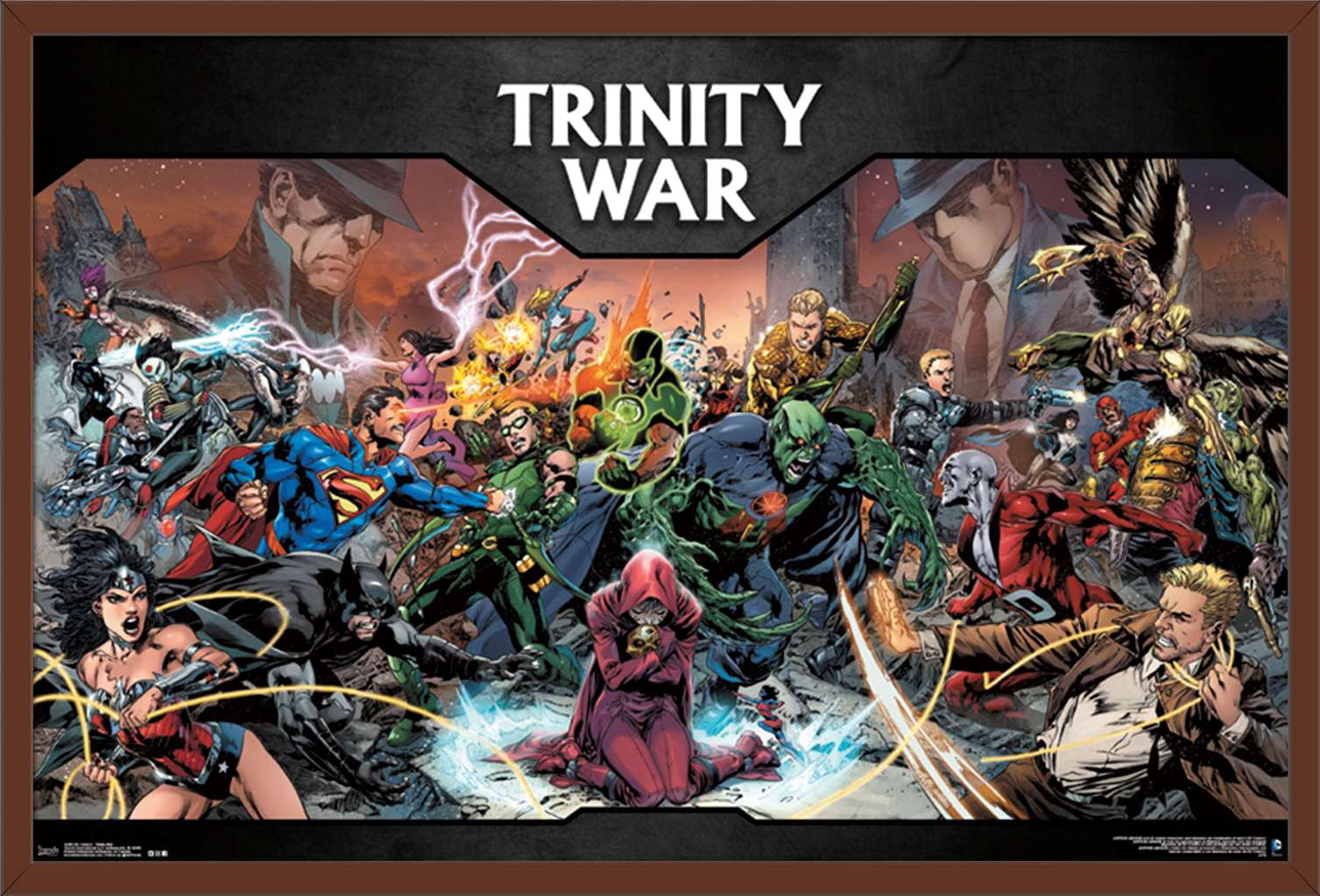 DC Comics - The Trinity War Wall Poster, 22.375" x 34", Framed