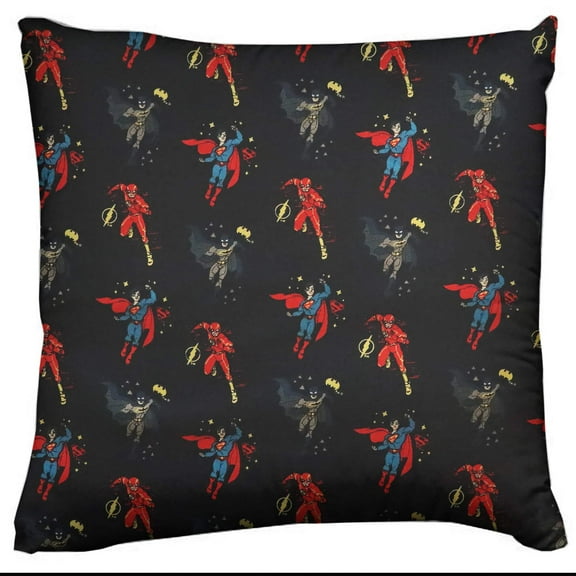 DC Comics Themed Decorative Throw Pillow/Sham Cushion Cover Batman Superman Flash
