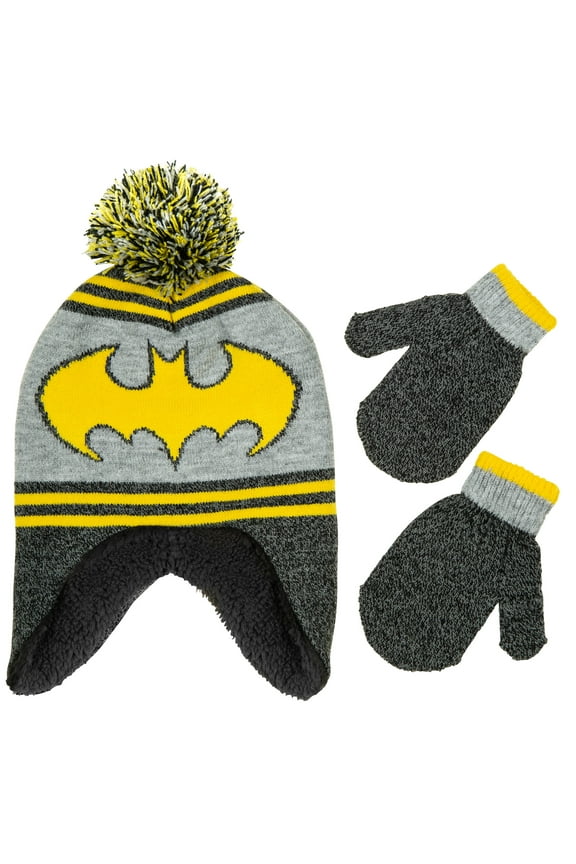 Toddler Boys Batman Hat and Mitten Winter Set