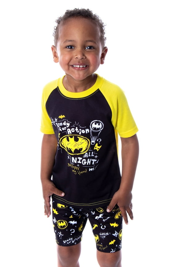 DC Comics Toddler Boys' Batman Pajamas Ready For Action 2 Piece Pajama Set
