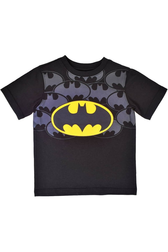 Toddler Boys Black Batman T-Shirt Team Bat Symbol Tee Shirt 2T