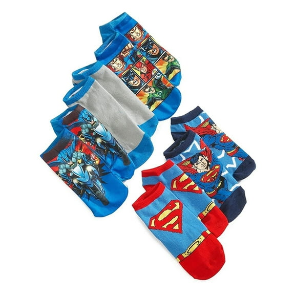 DC Comics Toddler Boys' Justice League 5 Pack Socks, Size 4-6 (Shoe Size 7-10)