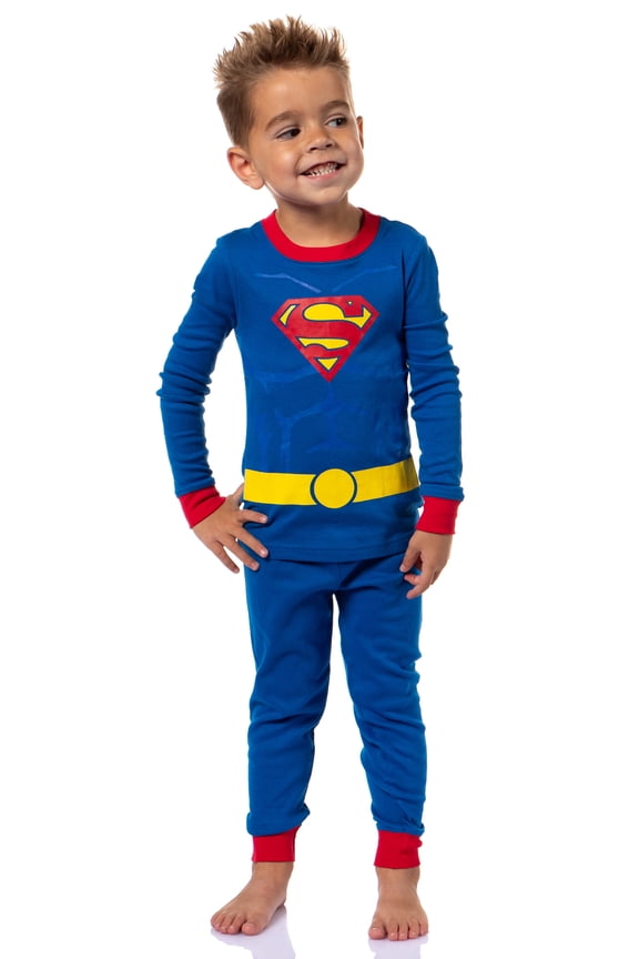 DC Comics Pajamas Toddler Boy's Superhero Tight Fit Sleep Pajama Set Batman The Flash Superman