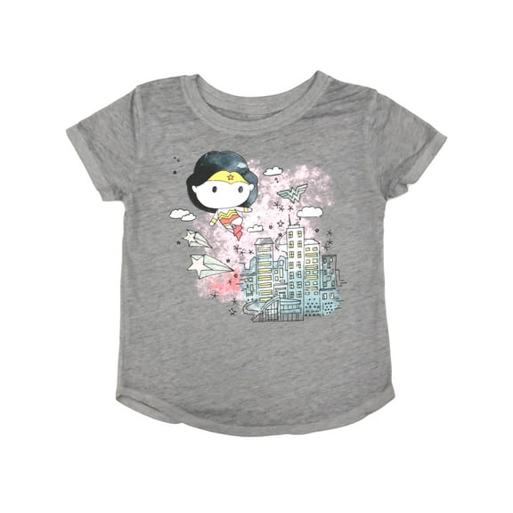 DC Comics Toddler Girls Gray Sparkle Wonder Woman T-Shirt Tee Shirt 5T
