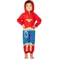 thumbnail image 1 of DC Comics Superhero Character Justice League Hooded Fleece Union Suit Footless Pajama for Men Women Kids Toddlers, 1 of 5