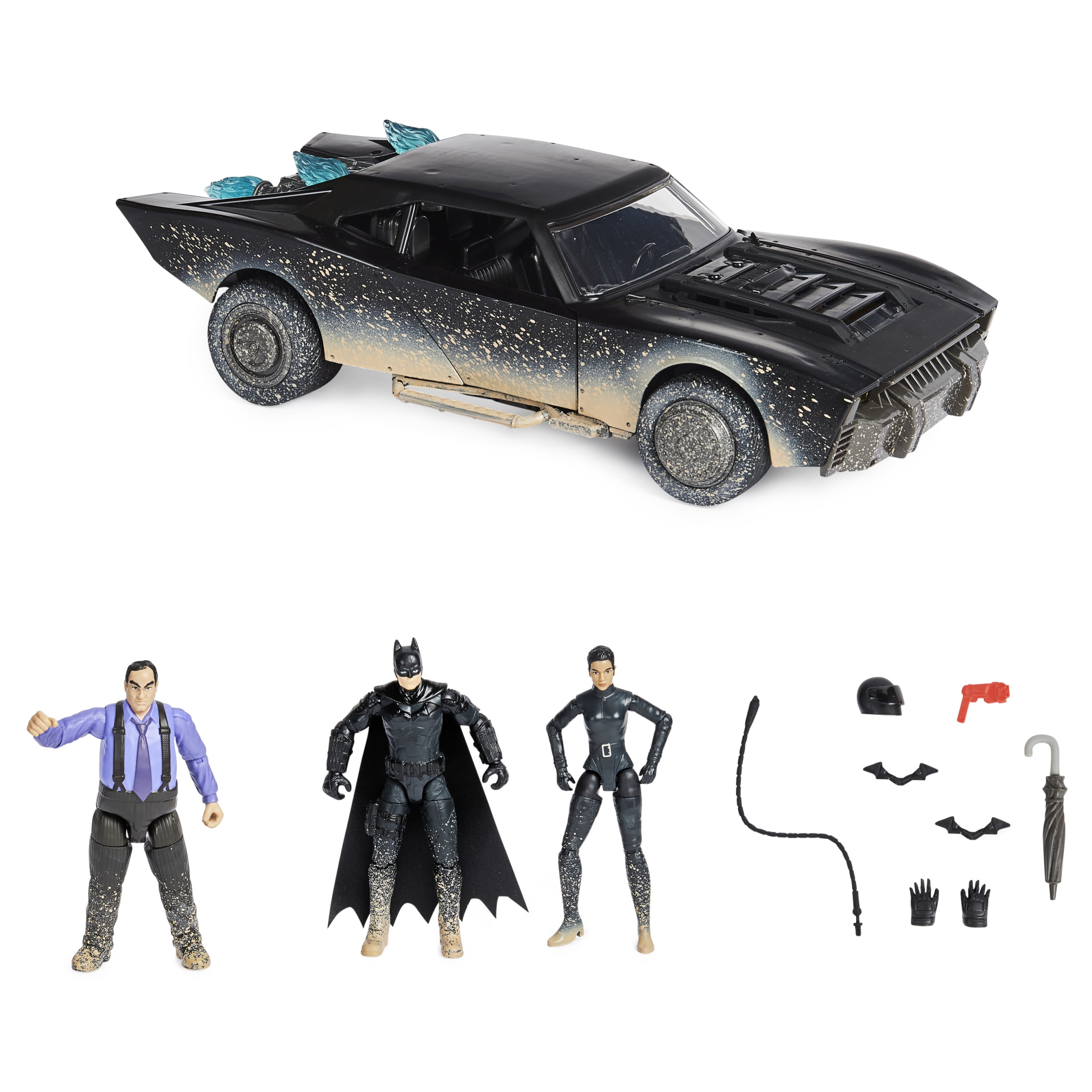 DC Comics, Ultimate Batman Set w/ Exclusive 4” Batman, Selina Kyle, The  Penguin Action Figures, Batmobile, Batman Movie Kids Toys, Age 4 and up 