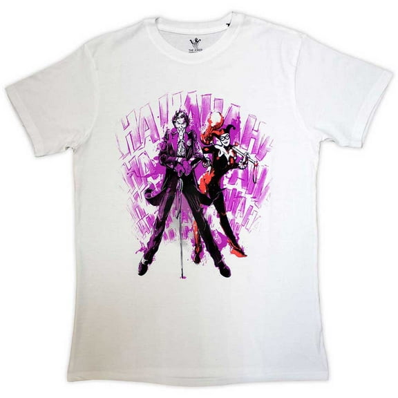 DC Comics Unisex T-Shirt: Joker - Harley & Joker Haha (Large)