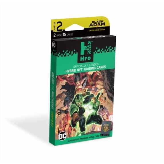 DC Comics Unlock The Multiverse | Hro Chapter 2: 2-Pack Premium Booster Pack, Hybrid NFT Trading Cards, 14 Trading Cards