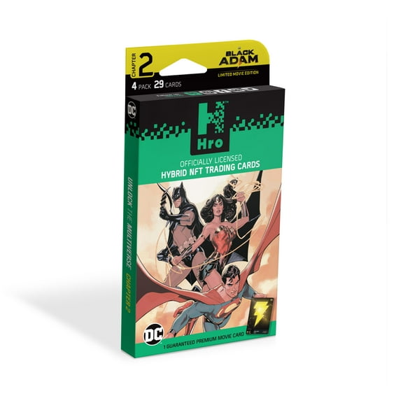 DC Comics Unlock the Multiverse Hro Chapter 2: 4-Pack Premium Hybrid NFT Trading Cards